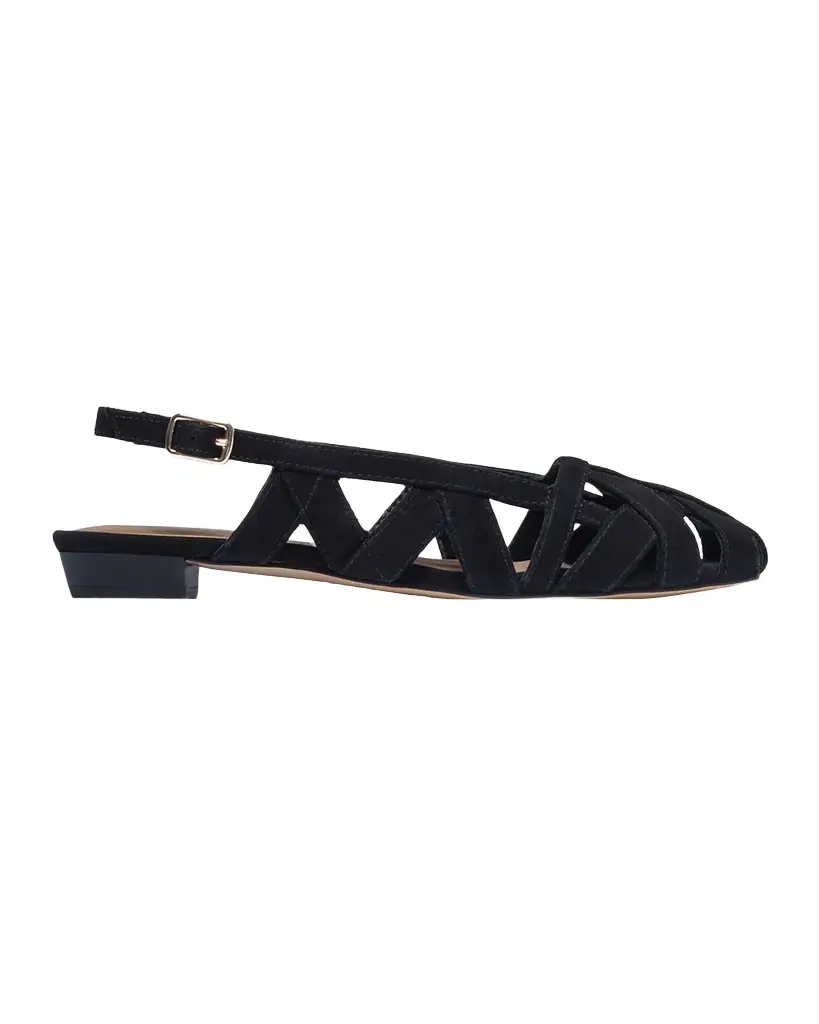 Bernardo Glinda Woven Leather Slingback Ballerina Flats