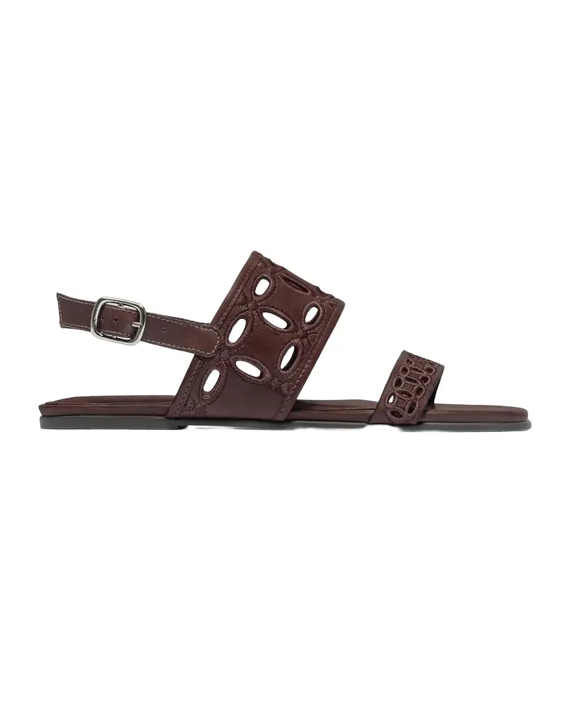 Bernardo Orla Cutout Leather Slingback Sandals