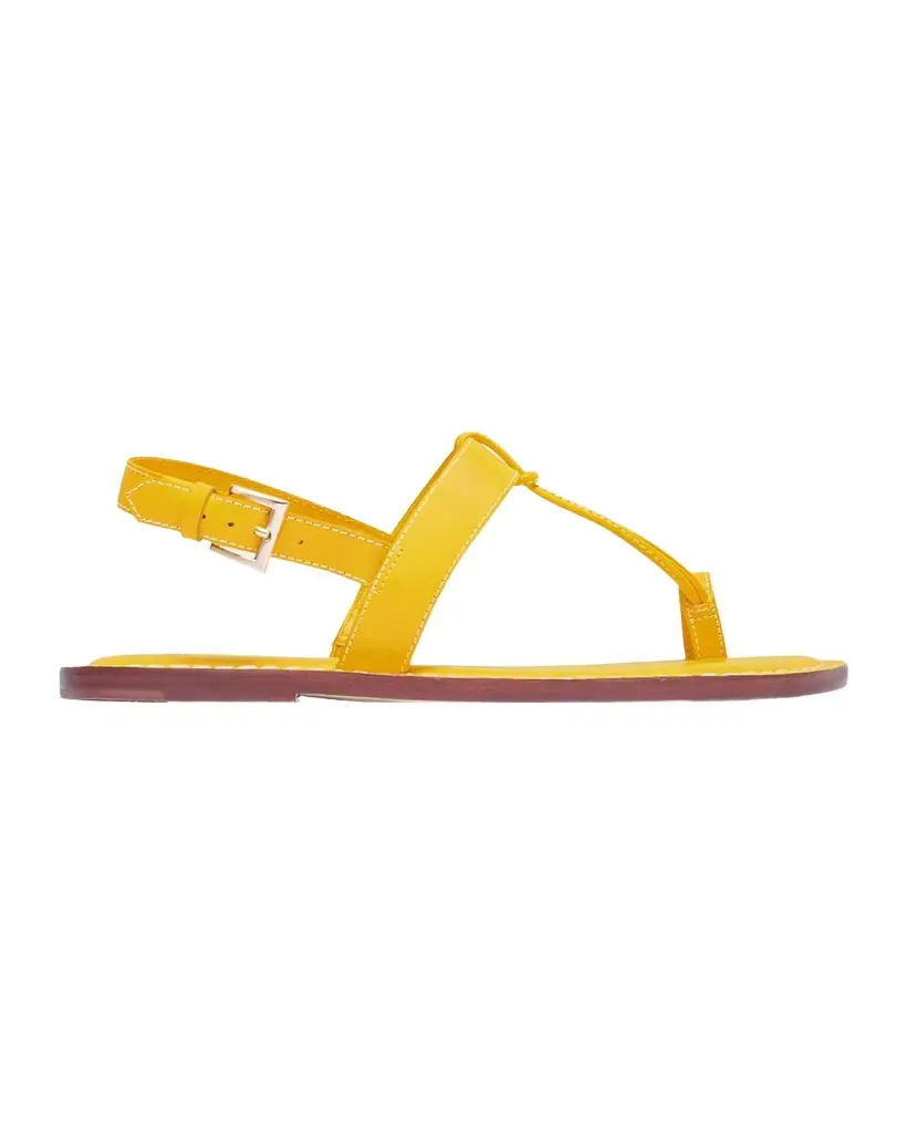 Bernardo Calfskin T-Strap Slingback Sandals