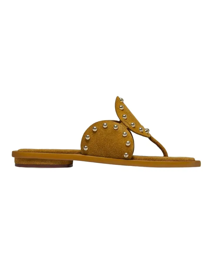 Bernardo Agartha Studded Leather Thong Sandals