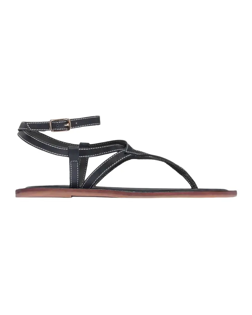 Bernardo Mallorie Leather Geometric Thong Sandals