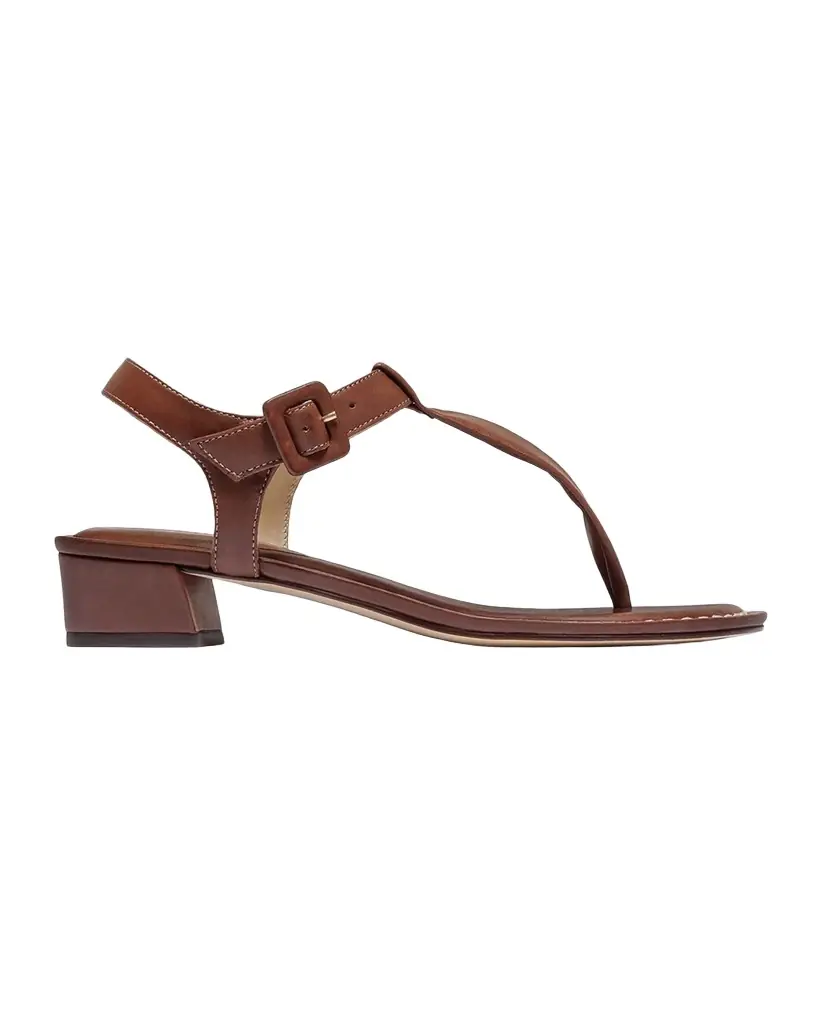 Bernardo Goyara Leather T-Strap Sandals