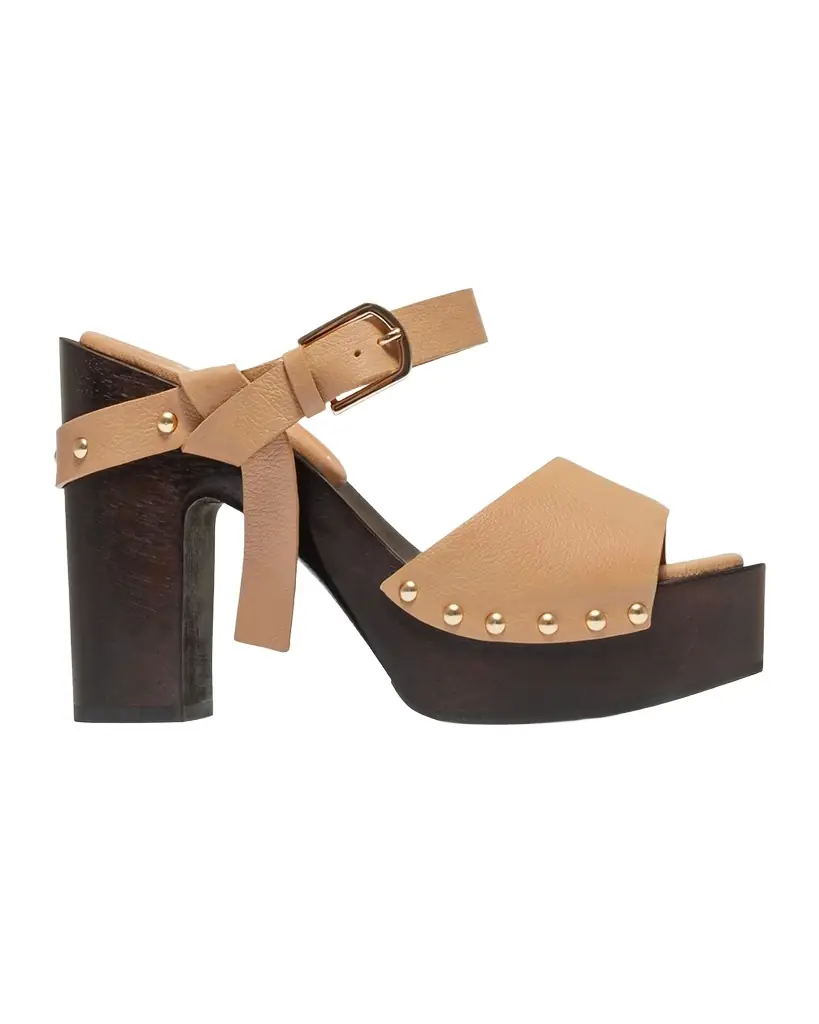 Bernardo 115mm Luxor Leather Platform Clogs