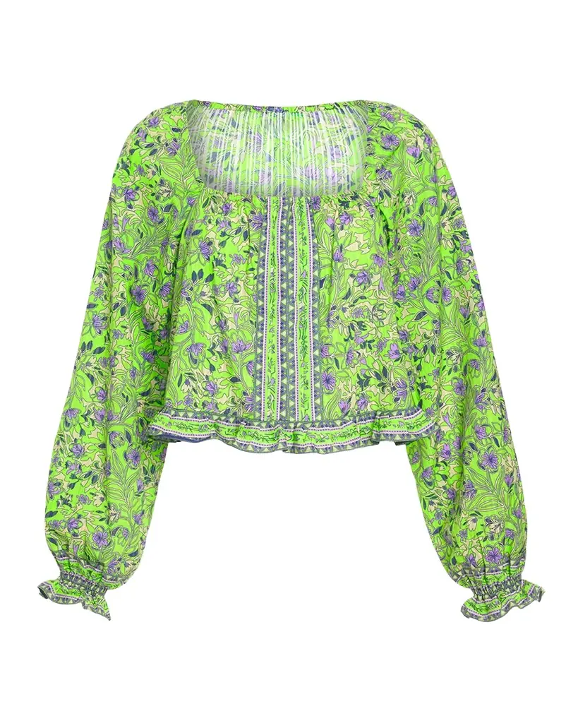 Ramy Brook Farah Floral Cotton Blouse