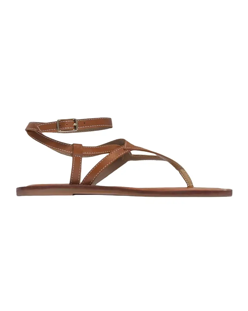 Bernardo Mallorie Leather Geometric Thong Sandals