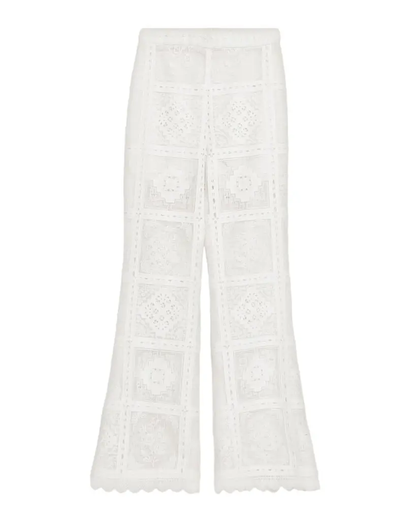Zimmermann Aster Embroidered Pants