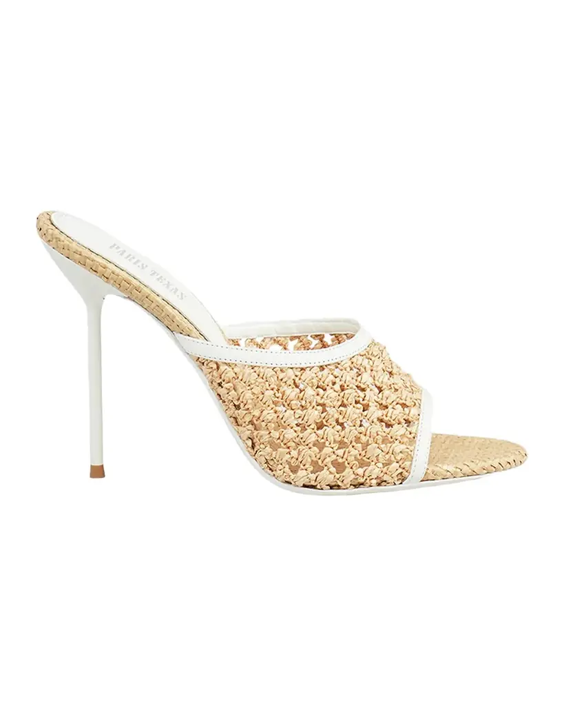 Paris Texas 105mm Lidia Woven Mule Sandals