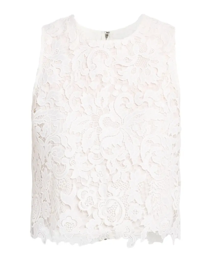 ALICE + OLIVIA Amal Lace Tank Top