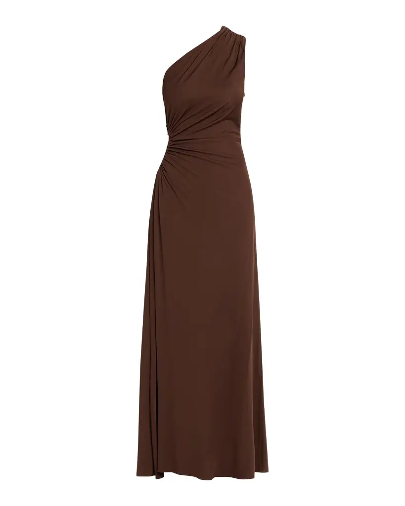 Bottega Veneta Crepe Viscose Jersey One-Shoulder Dress