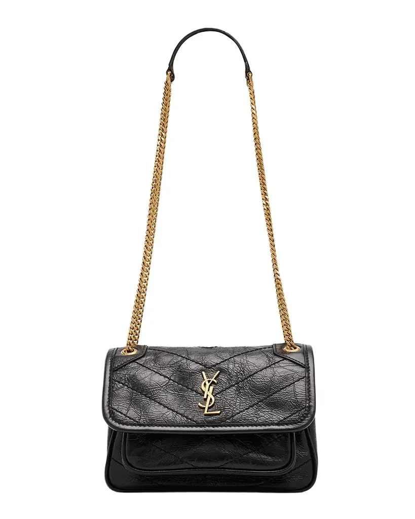 Saint Laurent Niki Mini Vintage Leather Shoulder Bag - Women's Bags