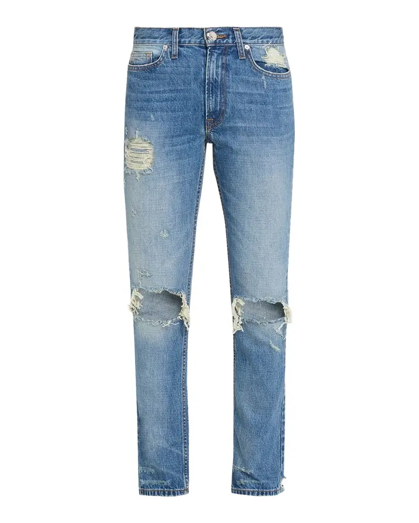 Brandon Maxwell The Riggs Distressed Crop Cigarette Jeans