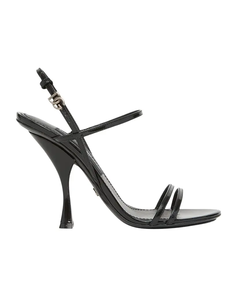 Dolce & Gabbana Patent Leather Double-Strap Sandals