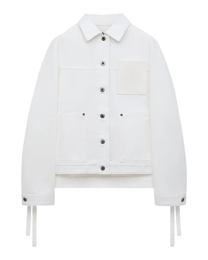 Loewe x Paula 's Ibiza Leather-Pocket Denim Workwear Jacket