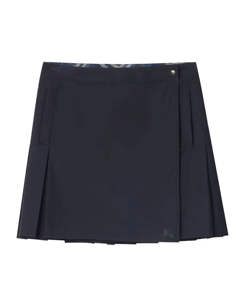 Burberry Nadina Pleated Mini Wrap Skirt