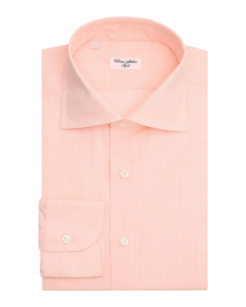 attolini dress shirts Cesare Attolini Men 's Slubbed Check Cotton Dress Shirt