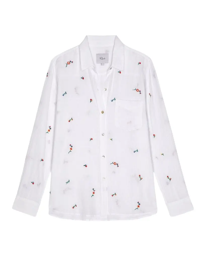 Rails Charli Embroidered Linen Shirt