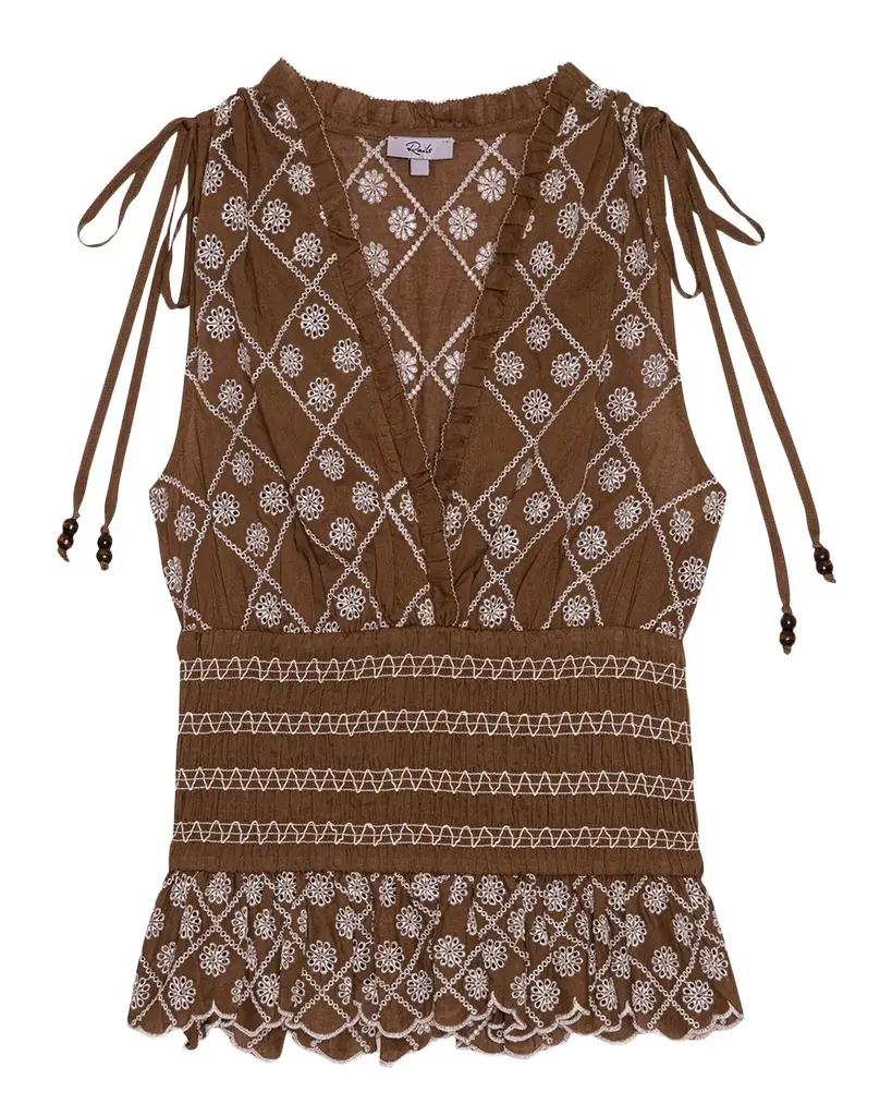 Rails Rizzo Embroidered Cotton Top