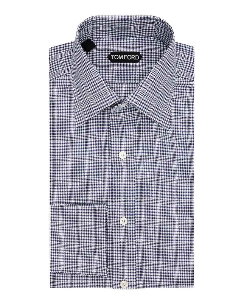 TOM FORD Men 's Mutli-Check Cotton Dress Shirt