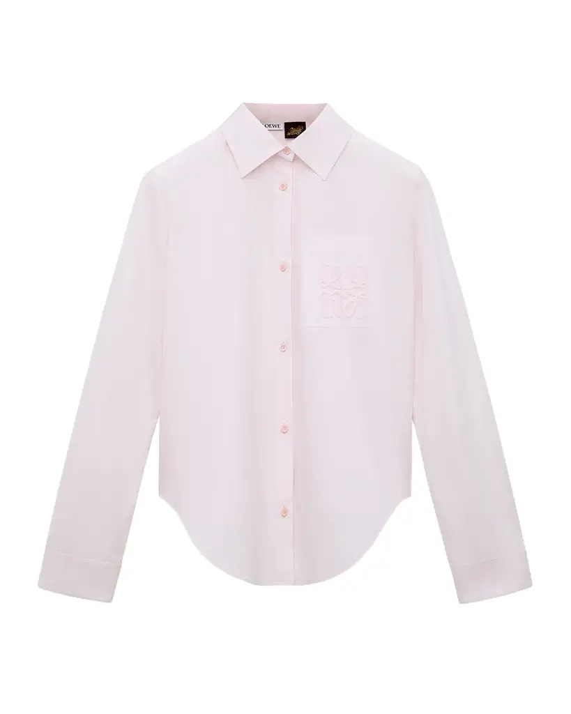Loewe x Paula 's Ibiza Anagram-Pocket Button-Down Shirt