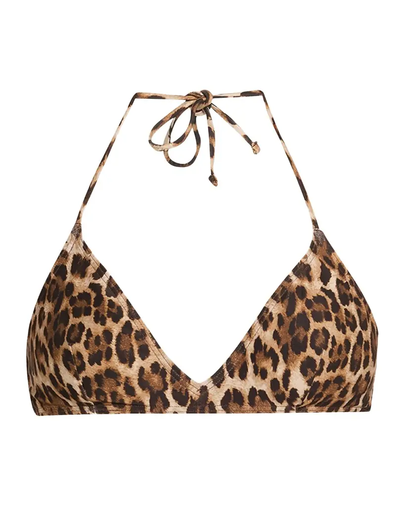 Nili Lotan Printed Triangle Bikini Top