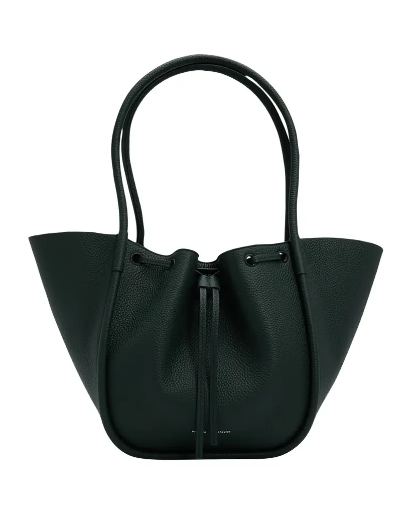 Proenza Schouler Large Ruched Pebbled Leather Tote Bag