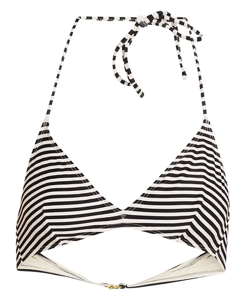 Nili Lotan Printed Triangle Bikini Top