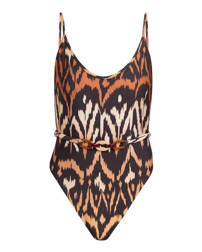Zimmermann Aster Belted One-Piece Swimsuit