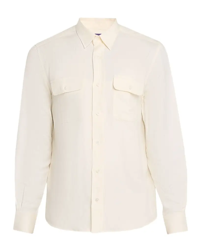 Ralph Lauren Purple Label Silk-Linen Shirt