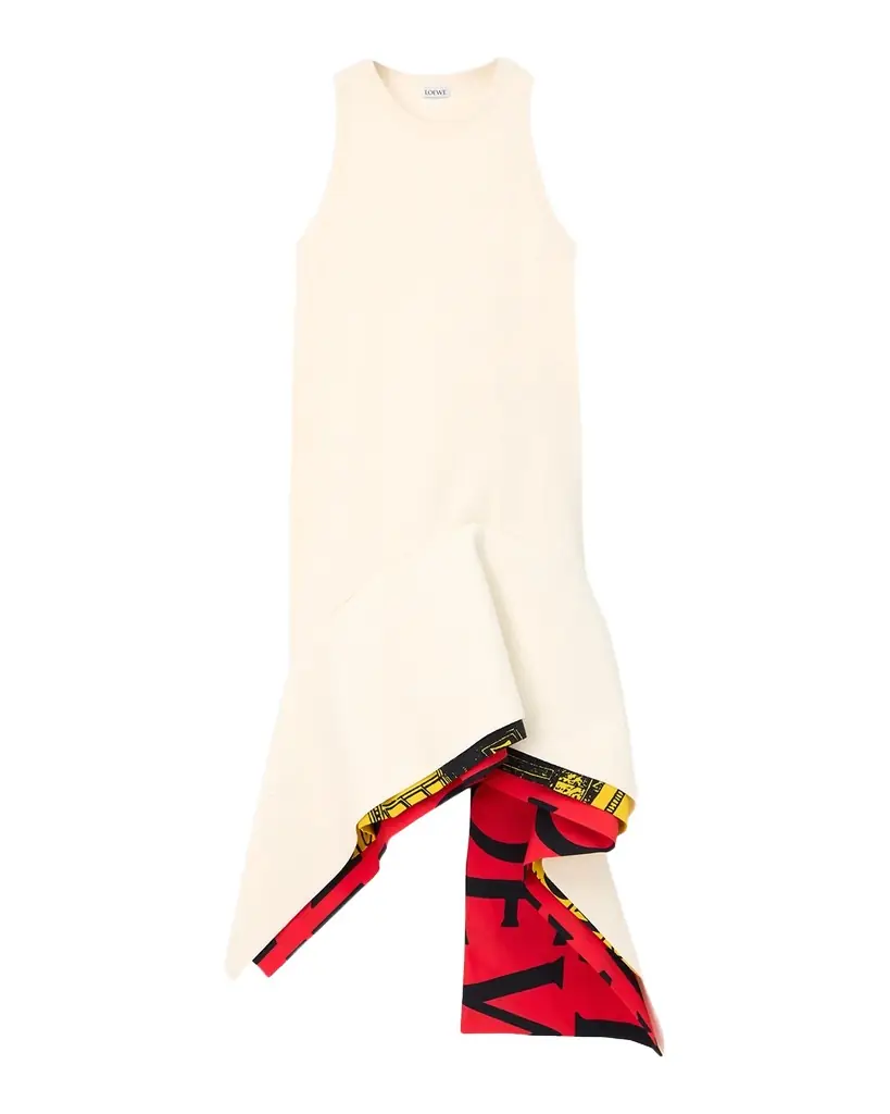 Loewe Sleeveless Layered Asymmetric Mini Dress