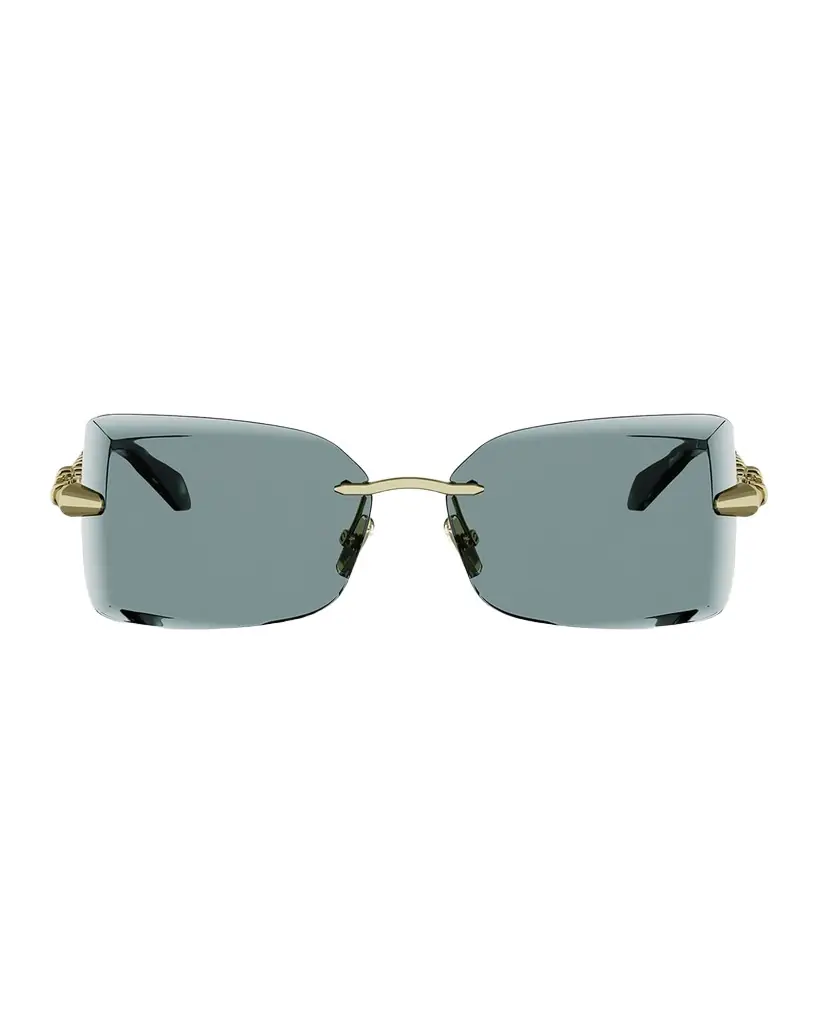 BVLGARI Serpenti 51mm Metal Rectangular Sunglasses