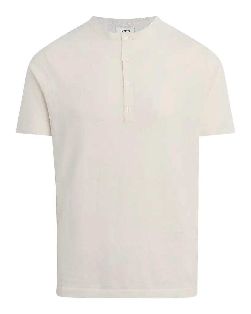 Joe 's Jeans Men 's Linen and Cotton Solid Henley T-Shirt