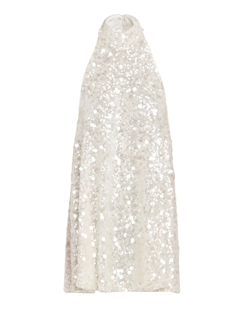 helsi sara floral sequin halter mini dress Helsi Sarah Halter Floral Sequin Mini Dress
