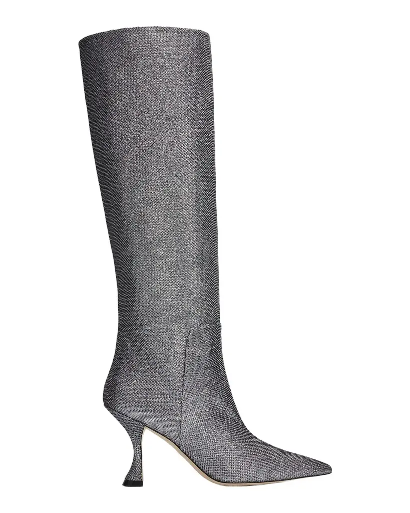 Stuart Weitzman 85mm XCurve Metallic Knee-High Boots
