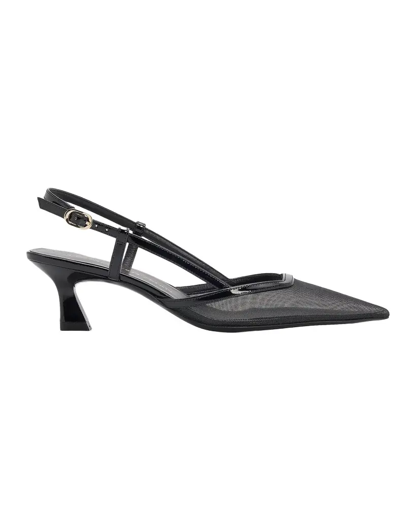 Stuart Weitzman 50mm Vinnie Mesh Slingback Pumps