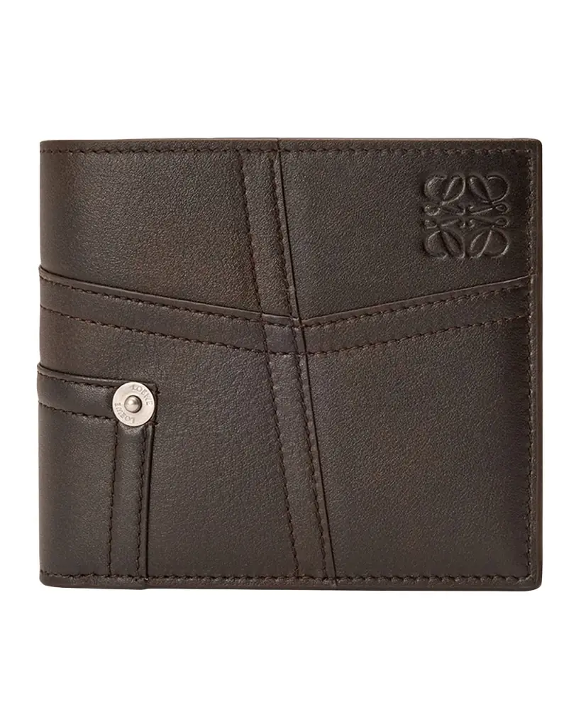 Loewe Men 's Panta Leather Bifold Wallet