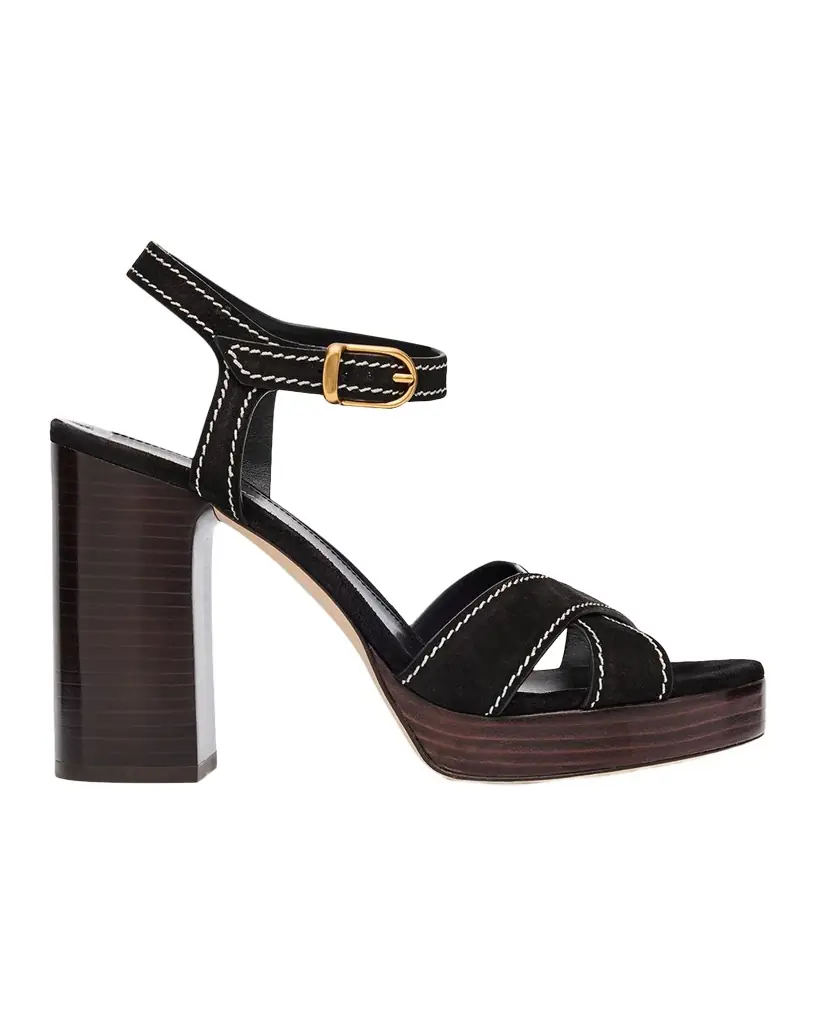 Stuart Weitzman 95mm Park Suede Platform Sandals