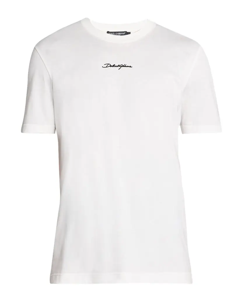 Dolce & Gabbana Men 's Cotton Logo Signature T-Shirt