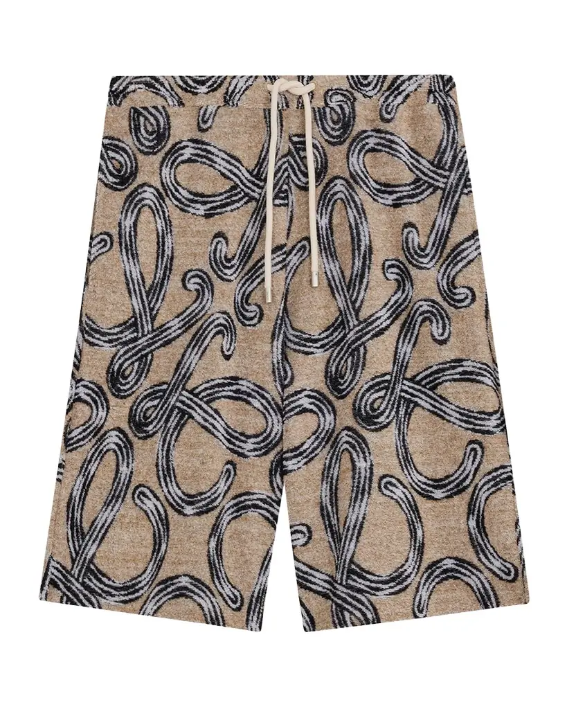 Loewe x Paula 's Ibiza Men 's Cotton-Terry Logo Script Shorts