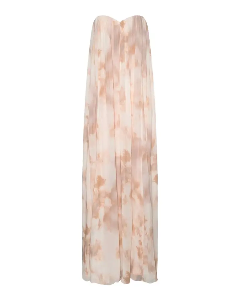 L 'Agence Raine Strapless Pleated Trapeze Gown - Women's Clothing