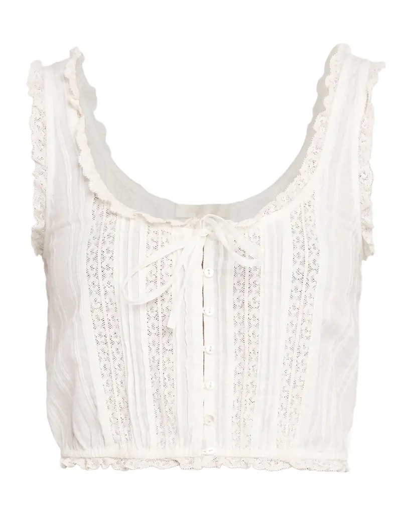 LoveShackFancy Blyss Cotton Sleeveless Top