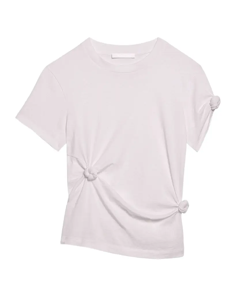 Helmut Lang Asymmetric Knotted Baby Tee