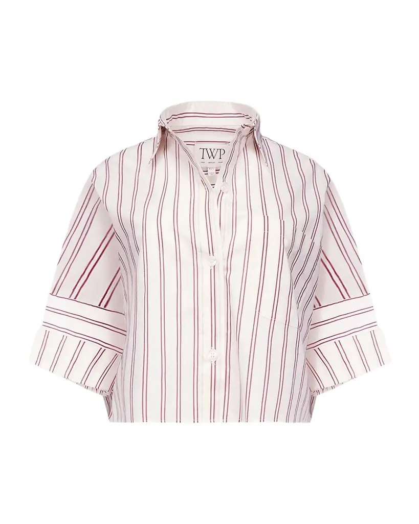 TWP Next Ex Striped Cropped Shirt