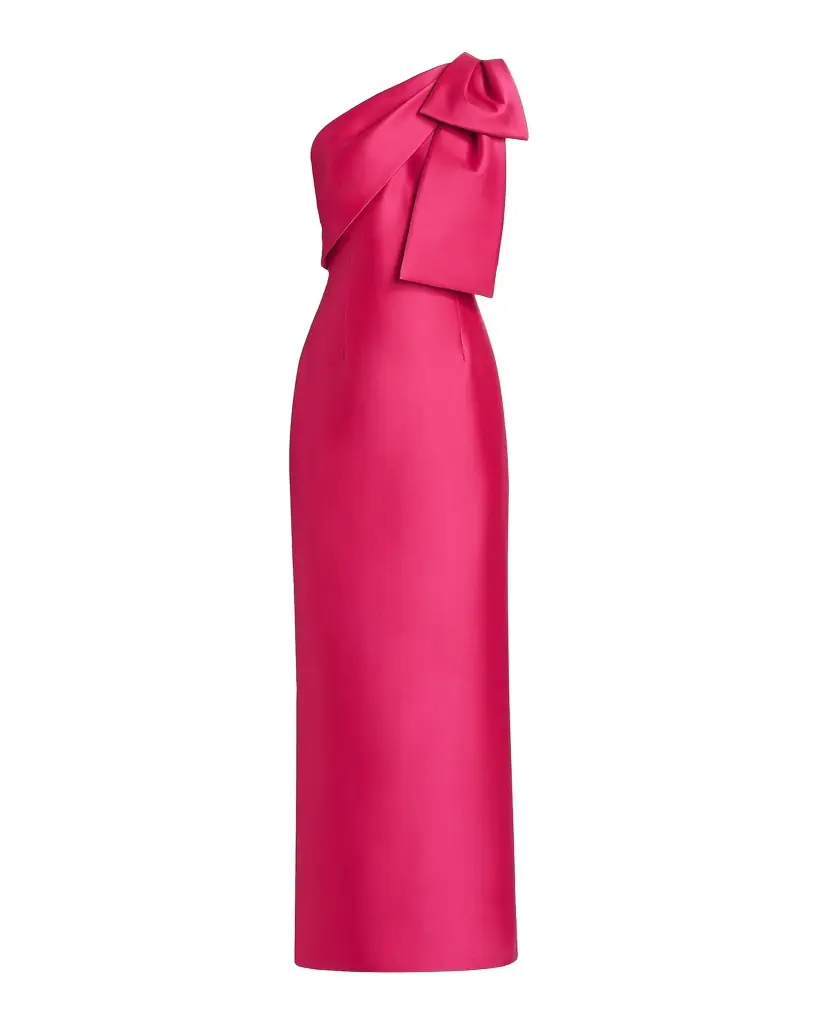 SACHIN BABI Bonnie Satin One-Shoulder Gown
