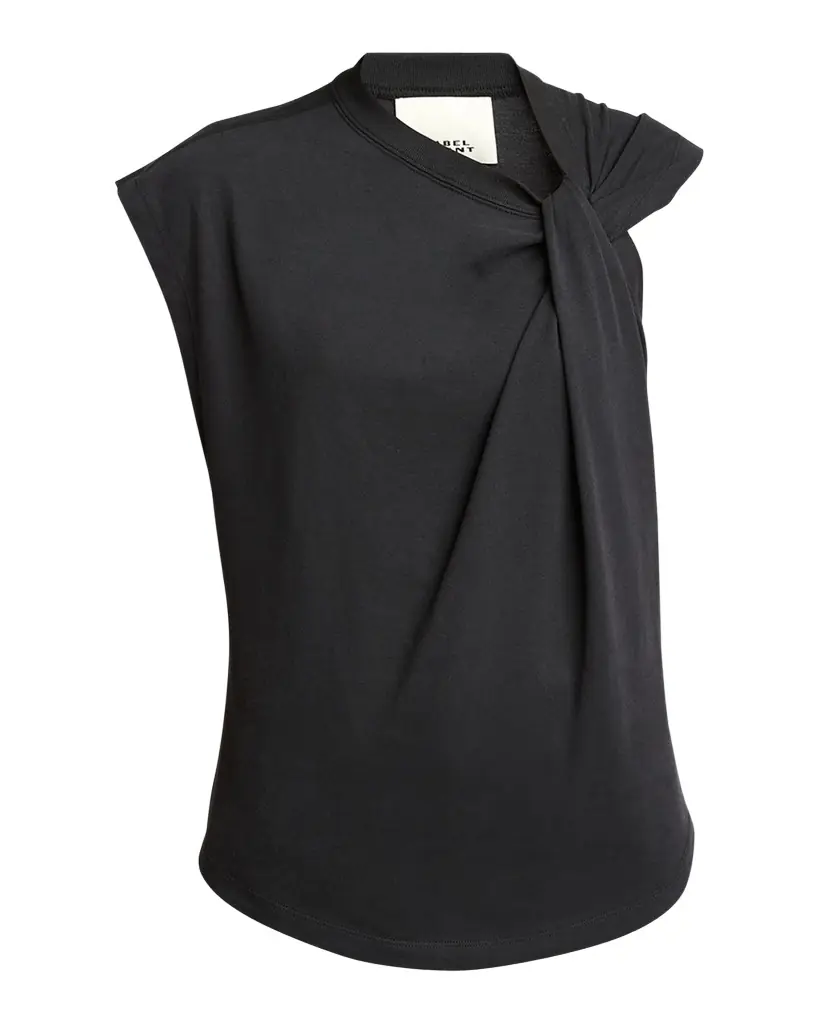 Isabel Marant Nayda Twisted Cap-Sleeve T-Shirt