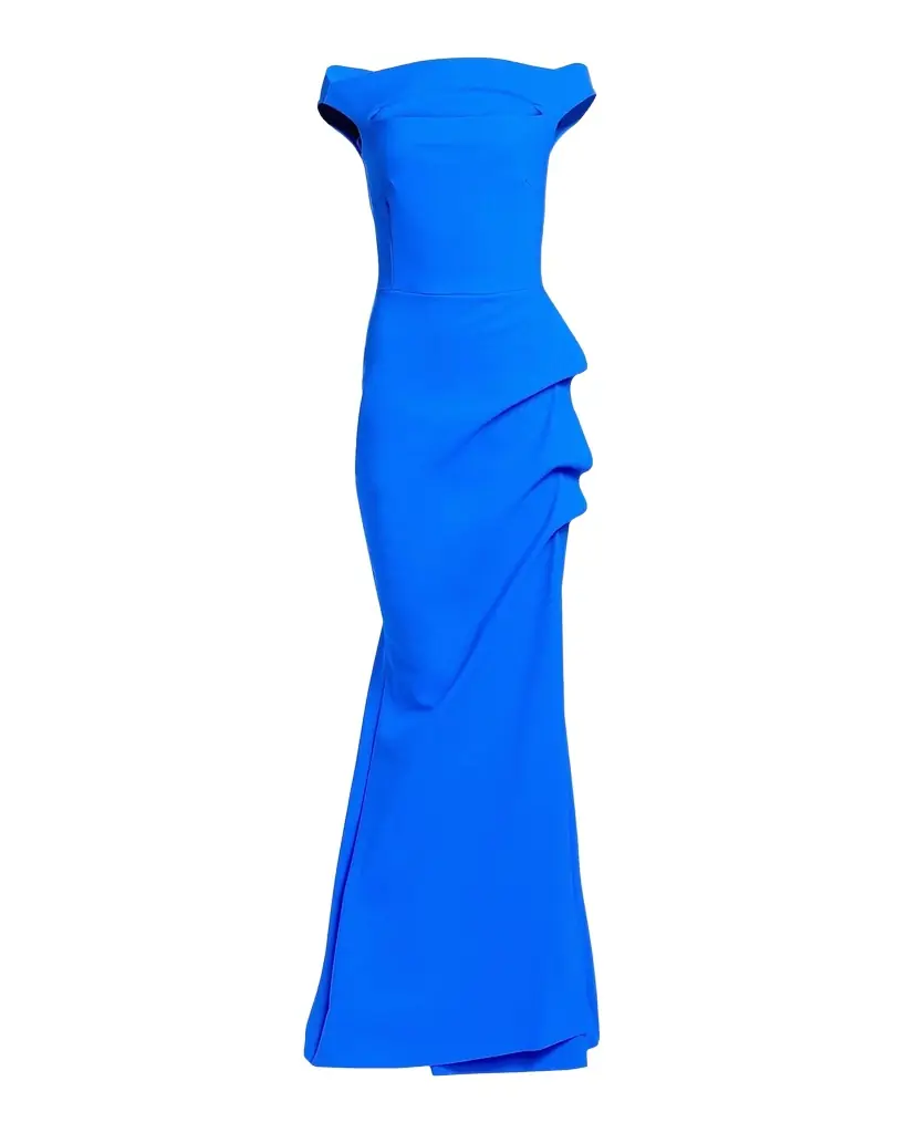 Chiara Boni La Petite Robe Cutout Off-Shoulder Column Gown