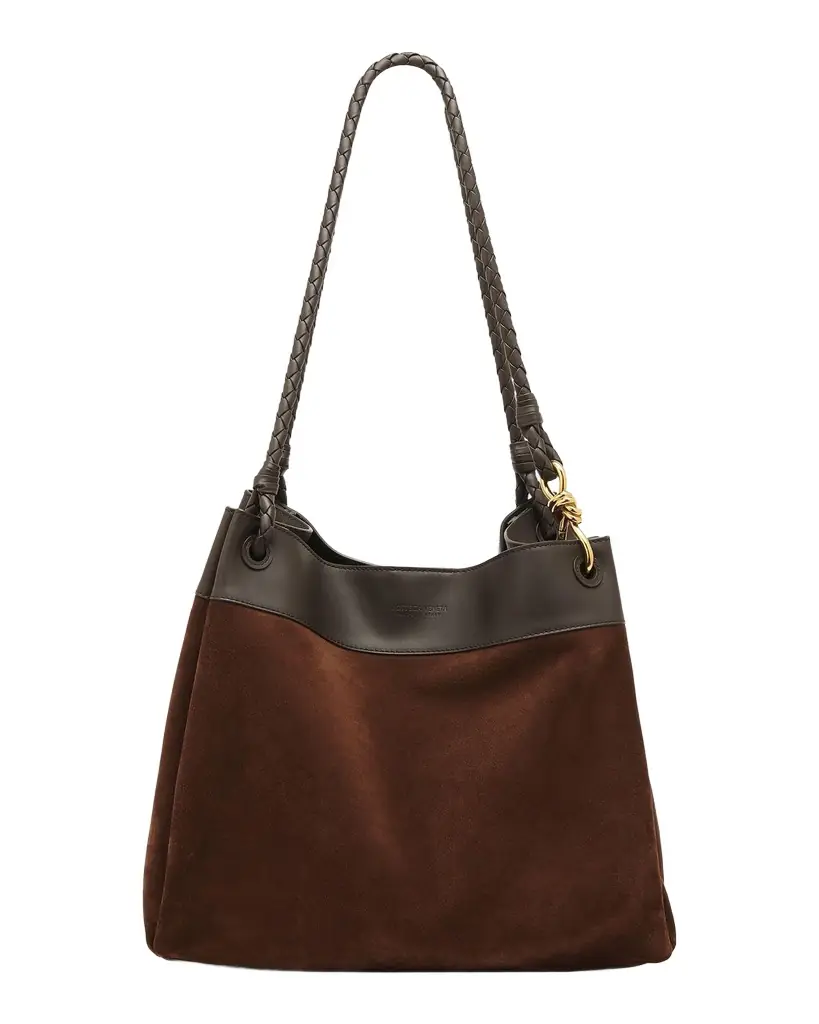 Bottega Veneta Parachute Maxi Suede Shoulder Bag