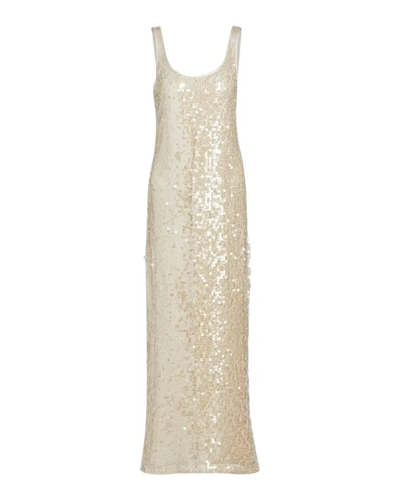 SIMKHAI Bex Sequined Tank Maxi Dress