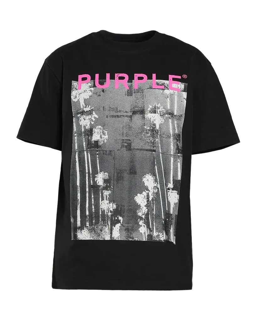 PURPLE Men 's Palms Graphic Logo Crewneck T-Shirt