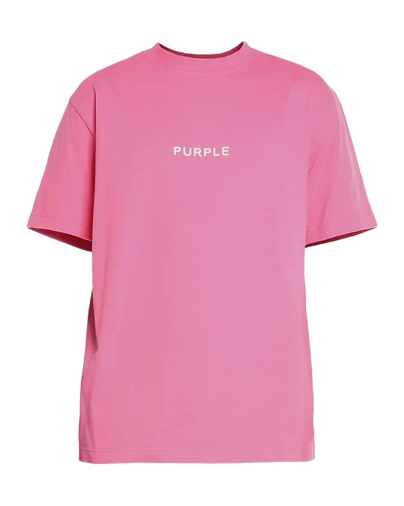 PURPLE Men 's Cotton Jersey Logo Crewneck T-Shirt