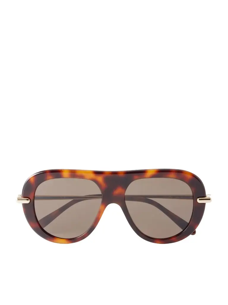 Loewe Slim Havana Aviator-Style Tortoiseshell Acetate Sunglasses - Men